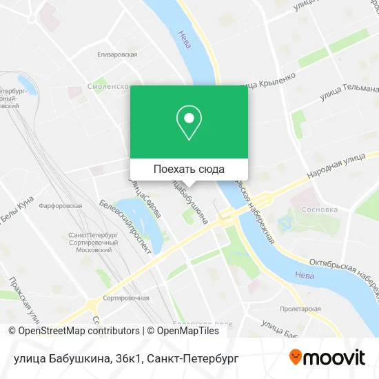 Карта улица Бабушкина, 36к1