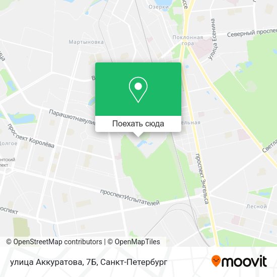 Карта улица Аккуратова, 7Б