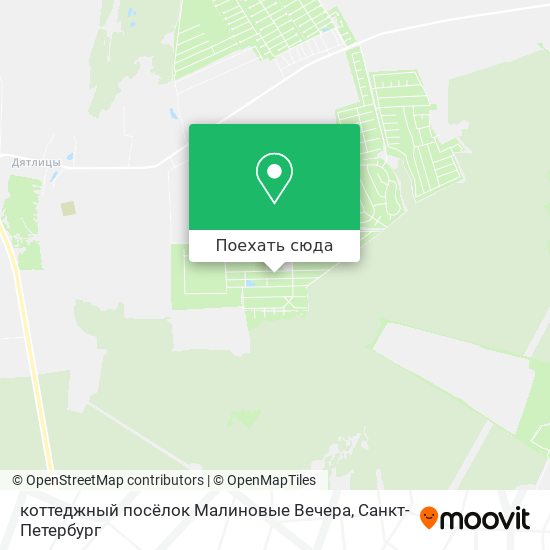 Карта коттеджный посёлок Малиновые Вечера