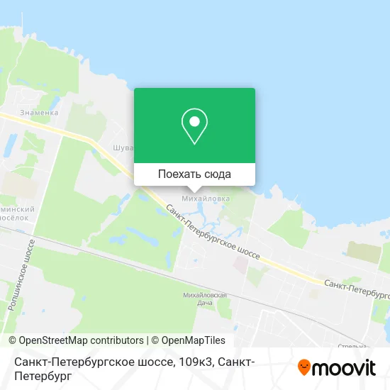 Карта Санкт-Петербургское шоссе, 109к3