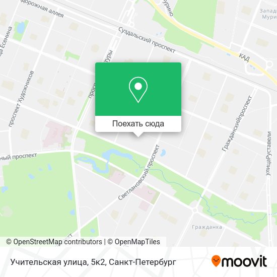 Карта Учительская улица, 5к2
