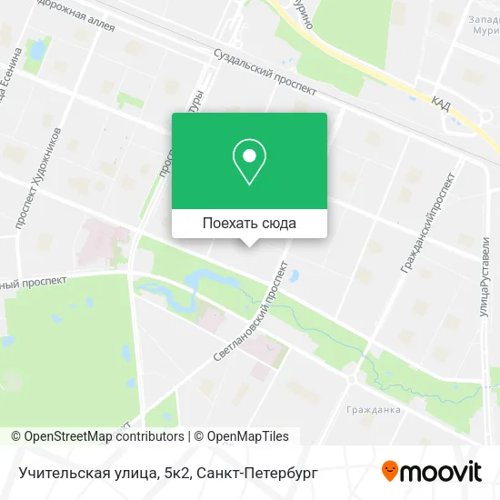 Карта Учительская улица, 5к2