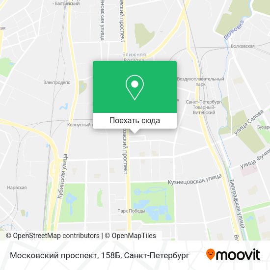 Карта Московский проспект, 158Б