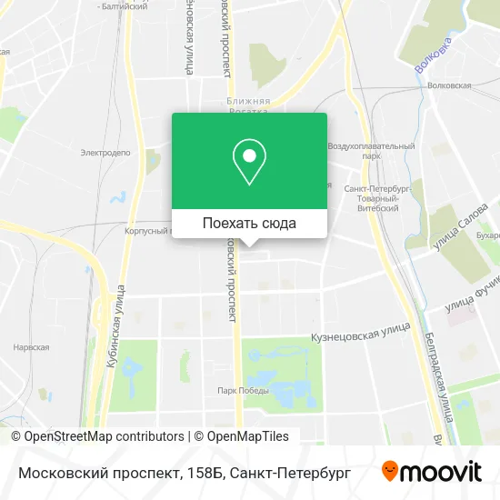 Карта Московский проспект, 158Б