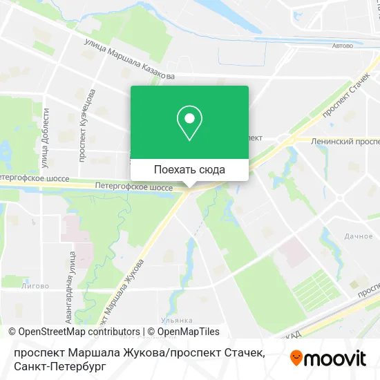 Карта проспект Маршала Жукова / проспект Стачек