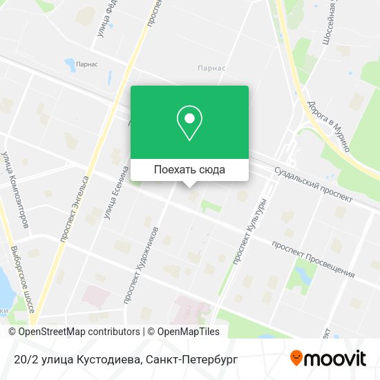 Карта 20/2 улица Кустодиева