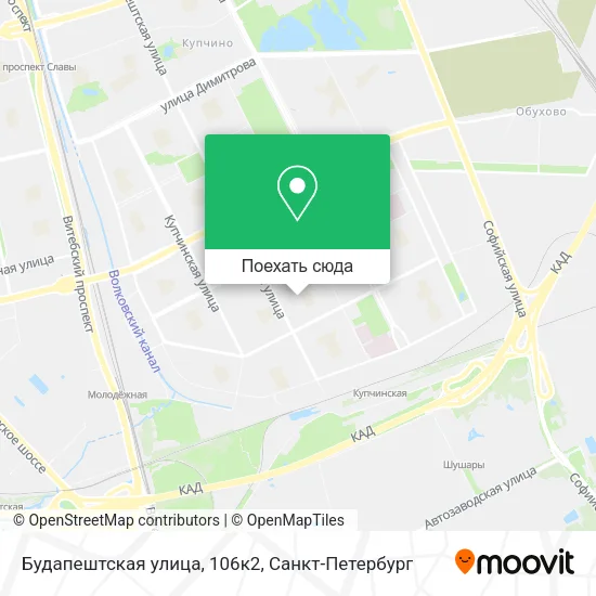 Карта Будапештская улица, 106к2