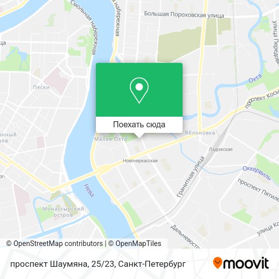 Карта проспект Шаумяна, 25/23