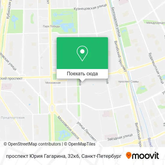 Карта проспект Юрия Гагарина, 32к6