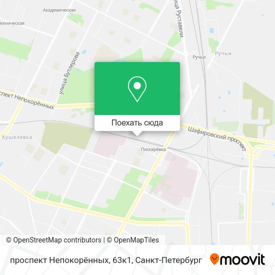 Карта проспект Непокорённых, 63к1