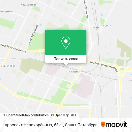 Карта проспект Непокорённых, 63к1