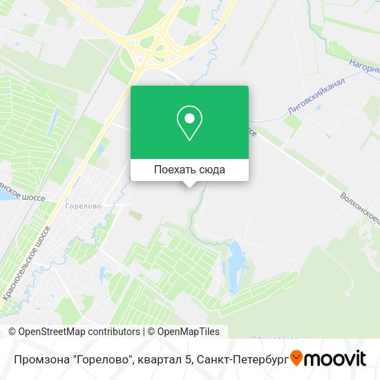 Карта Промзона "Горелово", квартал 5
