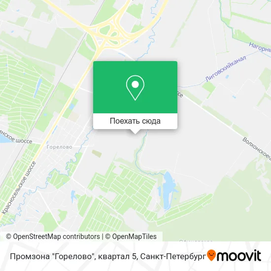 Карта Промзона "Горелово", квартал 5
