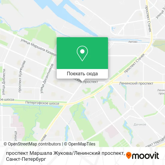 Карта проспект Маршала Жукова / Ленинский проспект