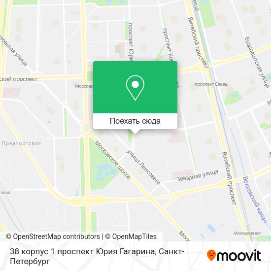 Карта 38 корпус 1 проспект Юрия Гагарина