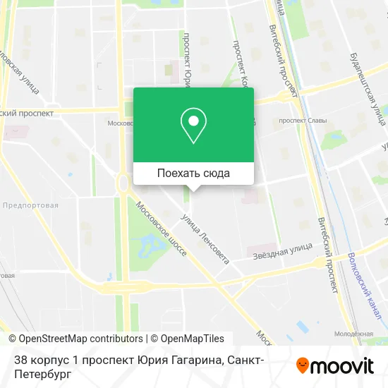 Карта 38 корпус 1 проспект Юрия Гагарина
