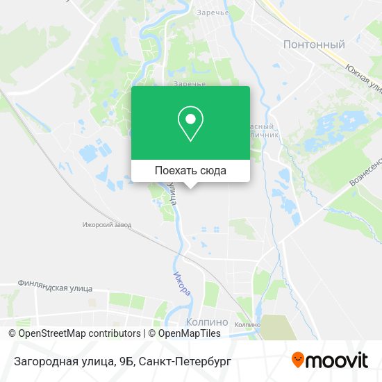 Карта Загородная улица, 9Б