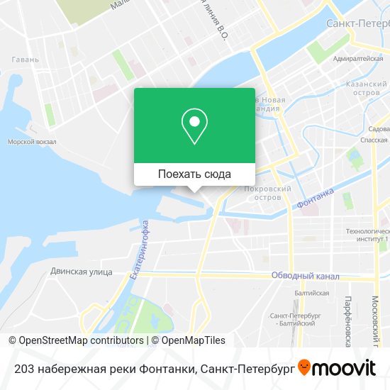 Карта 203 набережная реки Фонтанки
