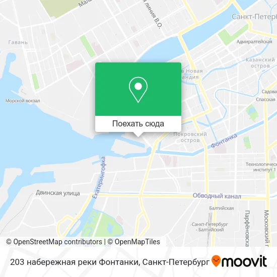 Карта 203 набережная реки Фонтанки