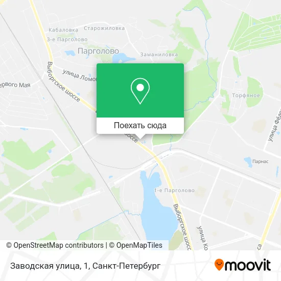 Карта Заводская улица, 1