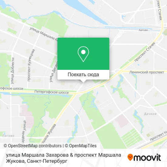 Карта улица Маршала Захарова & проспект Маршала Жукова