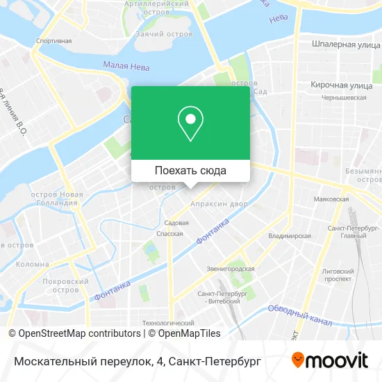 Карта Москательный переулок, 4