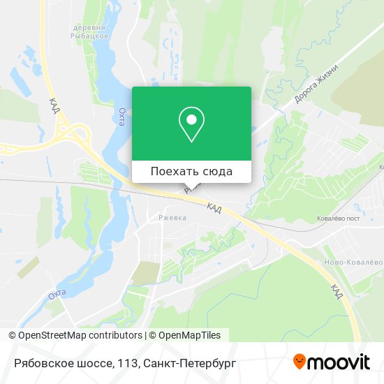 Карта Рябовское шоссе, 113
