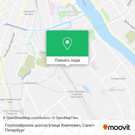 Карта Глухоозёрское шоссе / улица Книпович