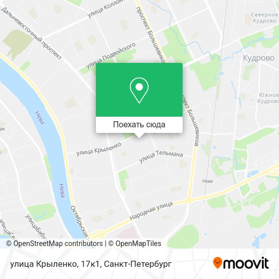 Карта улица Крыленко, 17к1