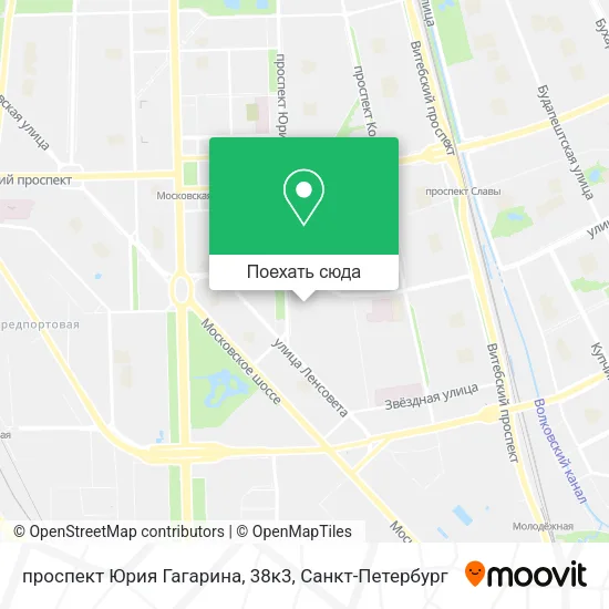 Карта проспект Юрия Гагарина, 38к3