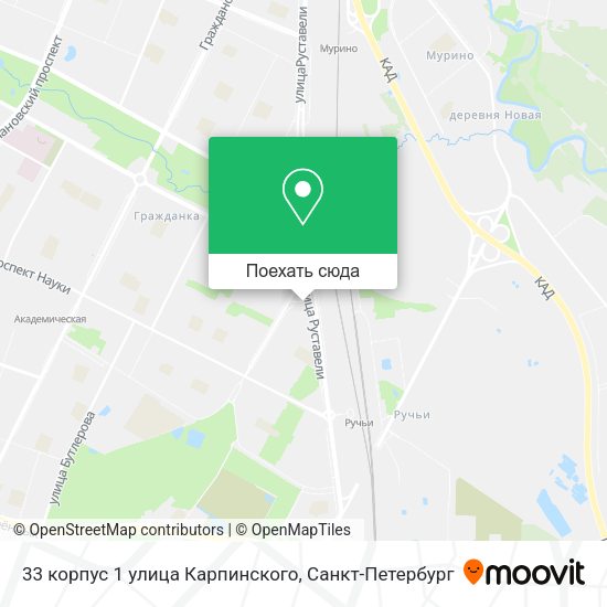 Карта 33 корпус 1 улица Карпинского