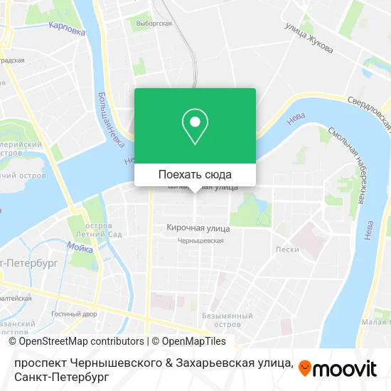 Карта проспект Чернышевского & Захарьевская улица