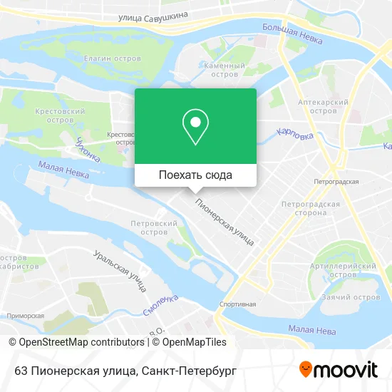 Карта 63 Пионерская улица