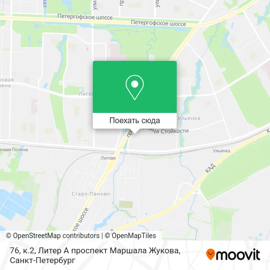 Карта 76, к.2, Литер А проспект Маршала Жукова