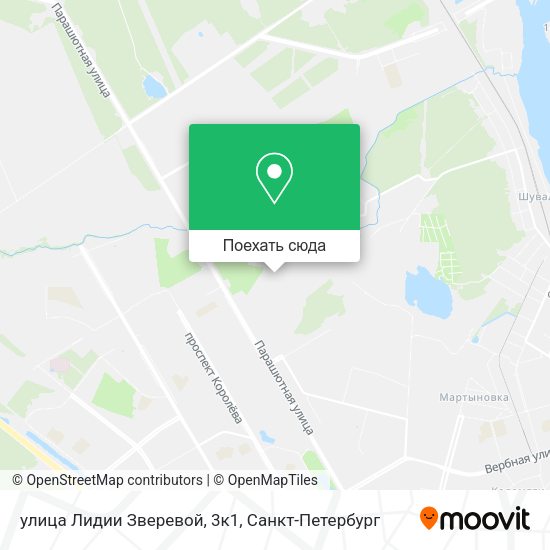 Карта улица Лидии Зверевой, 3к1