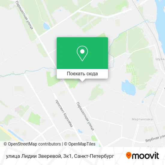 Карта улица Лидии Зверевой, 3к1