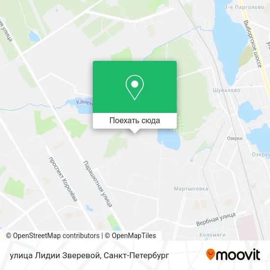 Карта улица Лидии Зверевой