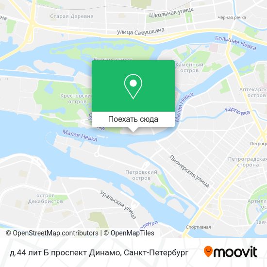 Карта д.44 лит Б проспект Динамо