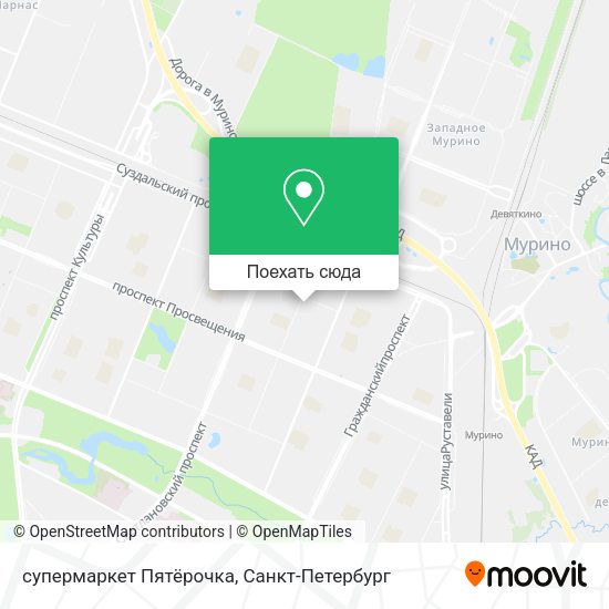 Карта супермаркет Пятёрочка