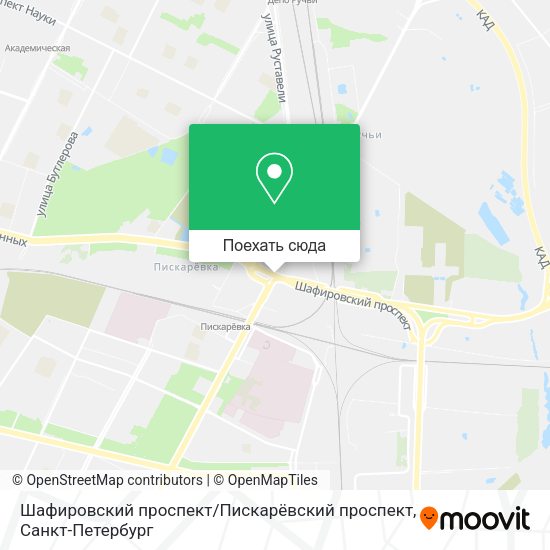 Карта Шафировский проспект / Пискарёвский проспект