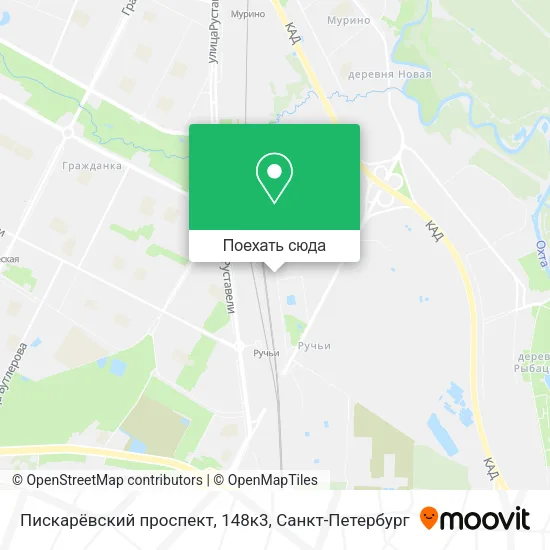 Карта Пискарёвский проспект, 148к3