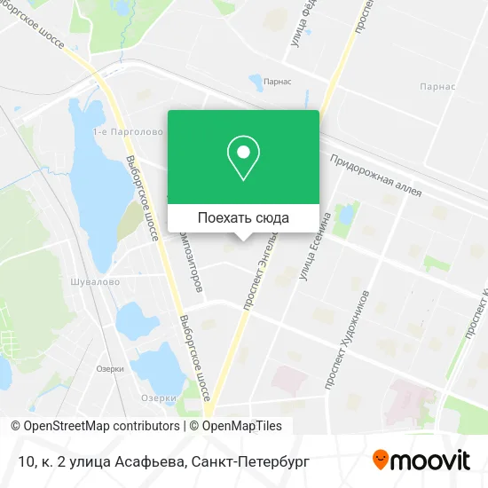 Карта 10, к. 2 улица Асафьева