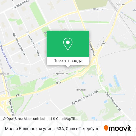 Карта Малая Балканская улица, 53А