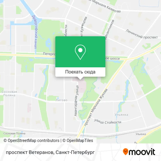 Карта проспект Ветеранов