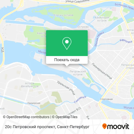 Карта 20с Петровский проспект