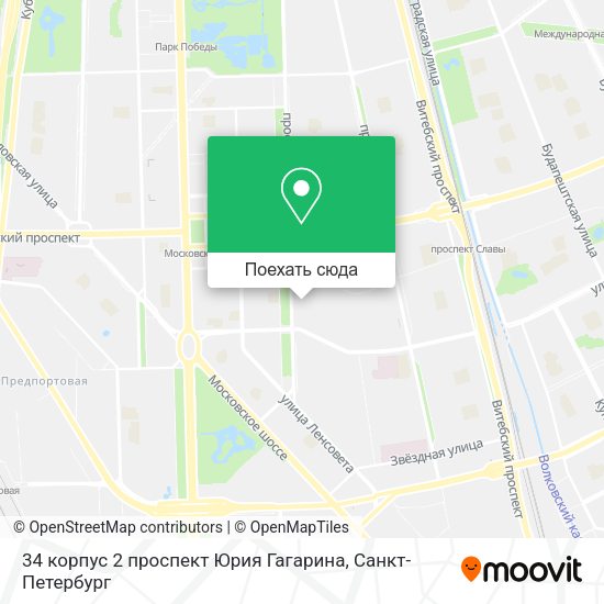 Карта 34 корпус 2 проспект Юрия Гагарина