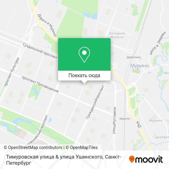 Карта Тимуровская улица & улица Ушинского