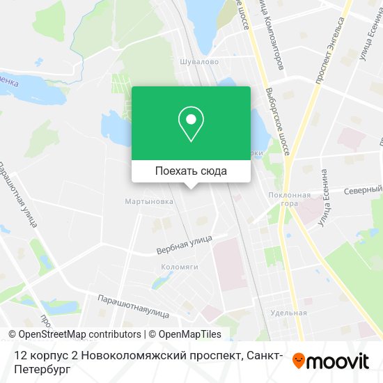 Карта 12 корпус 2 Новоколомяжский проспект