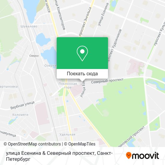 Карта улица Есенина & Северный проспект