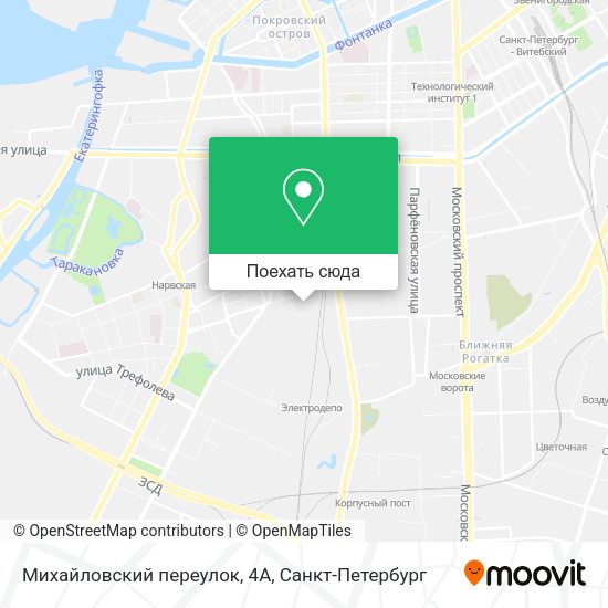 Карта Михайловский переулок, 4А